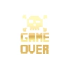 Game Over Sticker 17x17 Cm Gold