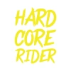 Hard Core Rider Sticker 17x17 Cm Sarı