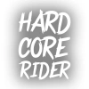 Hard Core Rider Sticker 17x17 Cm Beyaz