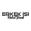Erkek İşi Helal Basık Sticker 17x17 Cm Siyah
