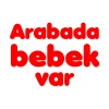 Arabada Bebek Var Sticker 17x17 Cm Kırmızı