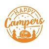Happy Campers Sticker 17x17 Cm Turuncu