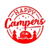 Happy Campers Sticker 17x17 Cm Kırmızı
