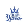 İm His Queen Sticker 17x17 Cm Mavi
