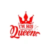 İm His Queen Sticker 17x17 Cm Kırmızı