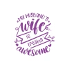 My Husband Wife Awesome Sticker 17x17 Cm Mor