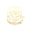 My Husband Wife Awesome Sticker 17x17 Cm Gold