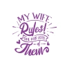 My Wife Rules Them Sticker 17x17 Cm Mor