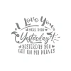 I love You Sticker 17x17 Cm Gri