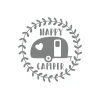 Happy Campers Sticker 17x17 Cm Gri
