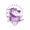 Surf Sticker 17x17 Cm Mor