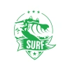 Surf Sticker 17x17 Cm Yeşil
