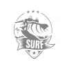 Surf Sticker 17x17 Cm Gri