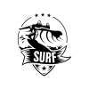 Surf Sticker 17x17 Cm Siyah