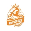 Motokros Sticker 17x17 Cm Turuncu