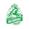 Motokros Sticker 17x17 Cm Yeşil