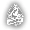 Motokros Sticker 17x17 Cm Beyaz