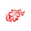 Hibiskus Çiçeği Sticker 17x17 Cm Kırmızı