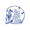 Lets GO Ride Sticker 17x17 Cm Mavi