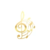 Müzik ve Nota Sticker 17x17 Cm Gold
