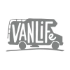Vanlife Sticker 17x17 Cm Gri