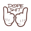 Dope Shit Sticker 17x17 Cm Kahverengi