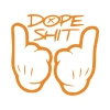 Dope Shit Sticker 17x17 Cm Turuncu