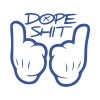 Dope Shit Sticker 17x17 Cm Mavi