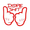 Dope Shit Sticker 17x17 Cm Kırmızı