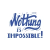 Nothing İs impossible 17x17 Cm Mavi