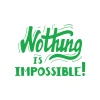 Nothing İs impossible 17x17 Cm Yeşil