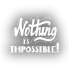 Nothing İs impossible 17x17 Cm Beyaz