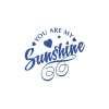 Sunshine Sticker 17x17 Cm Mavi