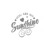 Sunshine Sticker 17x17 Cm Gri