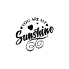 Sunshine Sticker 17x17 Cm Siyah