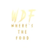 WDF where the food Sticker 17x17 Cm Gold