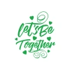 Lets be Together Sticker 17x17 Cm Yeşil