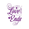 Love never Ends Sticker 17x17 Cm Mor