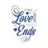 Love never Ends Sticker 17x17 Cm Mavi