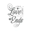 Love never Ends Sticker 17x17 Cm Gri