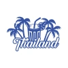Thailand Sticker 17x17 Cm Mavi