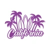 California Sticker 17x17 Cm Mor