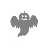Bal Kabağı  Hayalet Sticker 17x17 Cm Gri