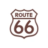 Route 66 Sticker 17x17 Cm Kahverengi