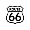 Route 66 Sticker 17x17 Cm Siyah