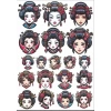 Geisha Sticker Set