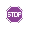 Stop Stikcer 17x17 Cm Mor