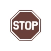 Stop Stikcer 17x17 Cm Kahverengi