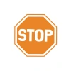 Stop Stikcer 17x17 Cm Turuncu
