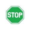 Stop Stikcer 17x17 Cm Yeşil